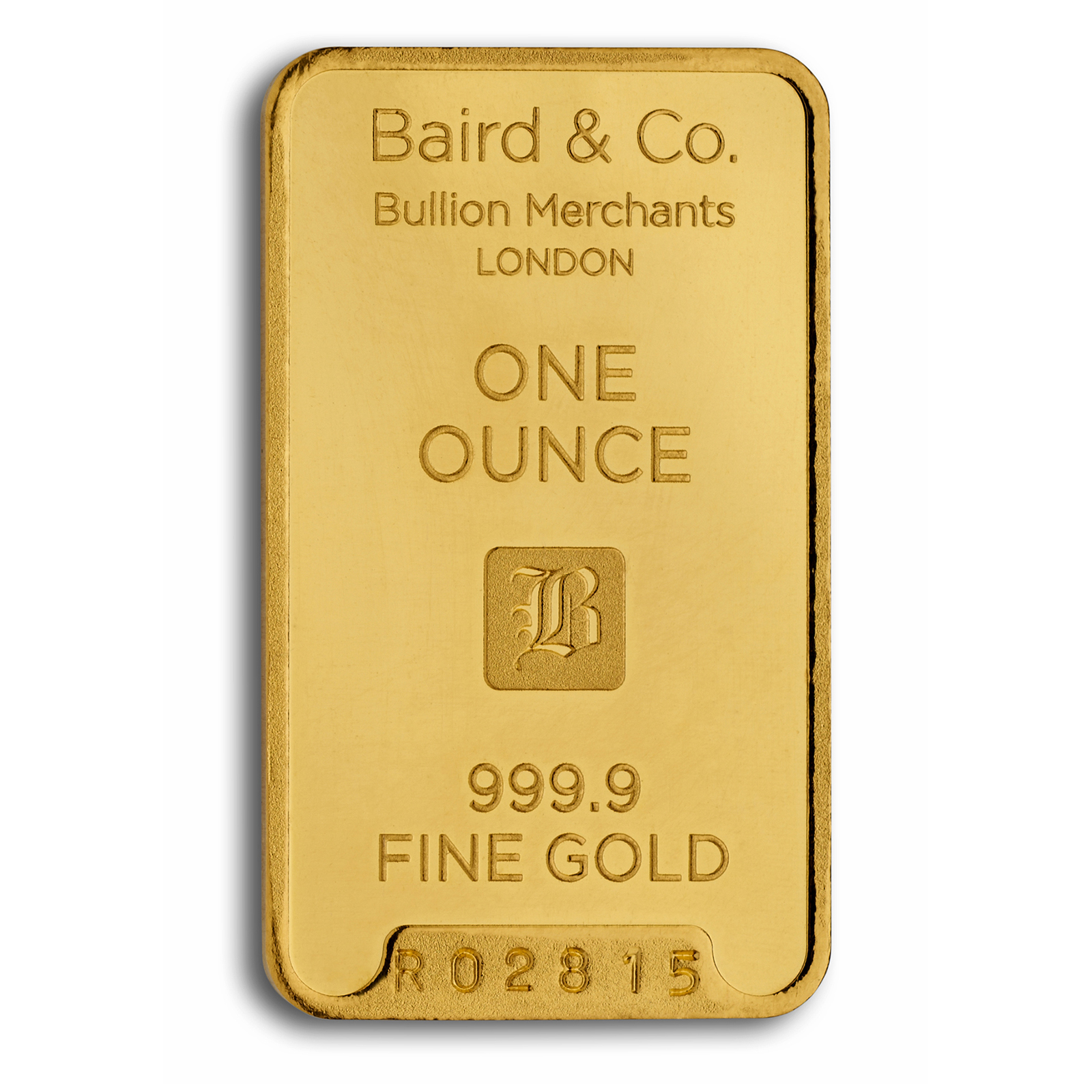 Baird Co 1 Ounce Gold Minted Bar Bulish Gold